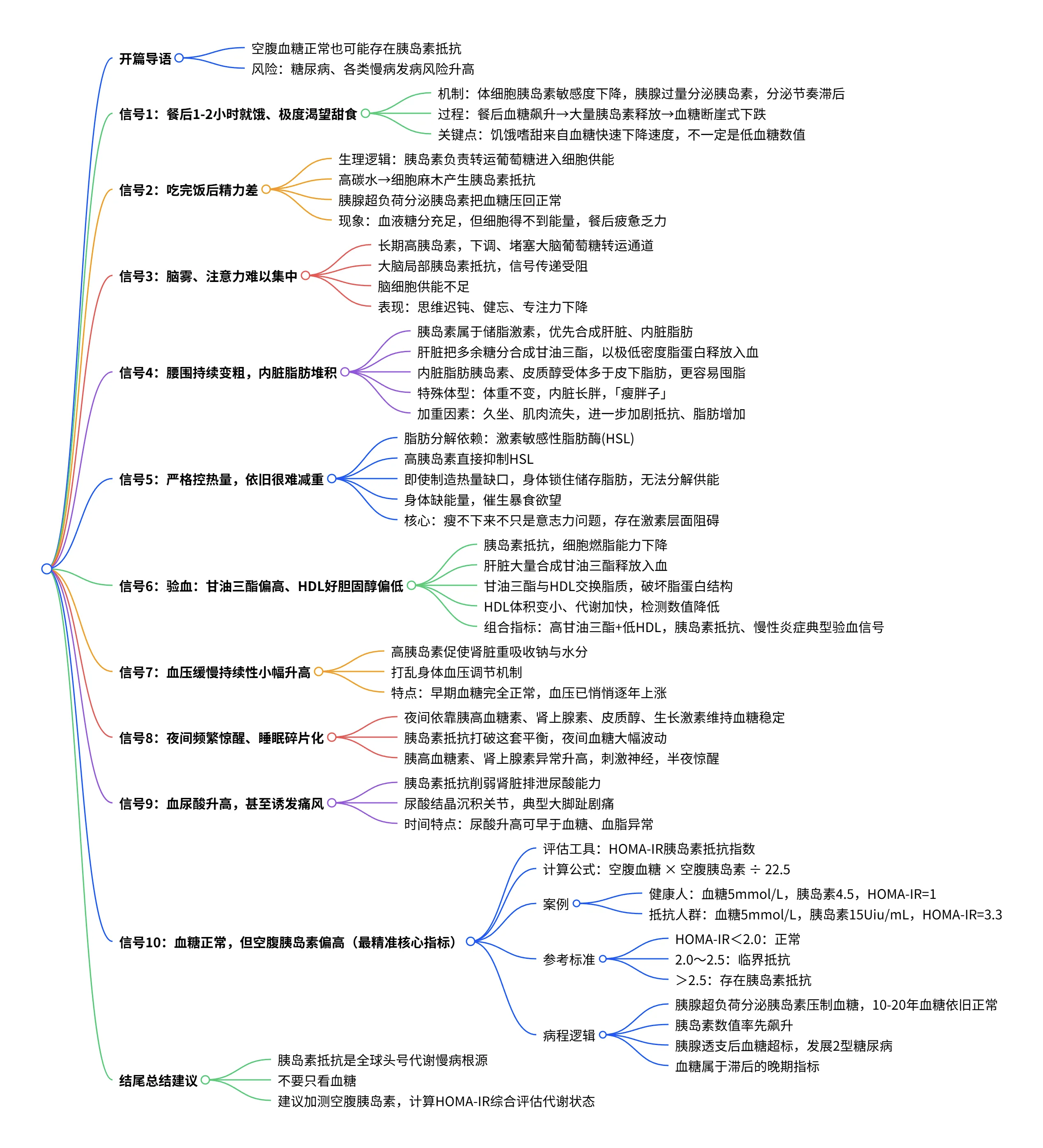 胰岛素抵抗的思维图 胰岛素抵抗的思维图